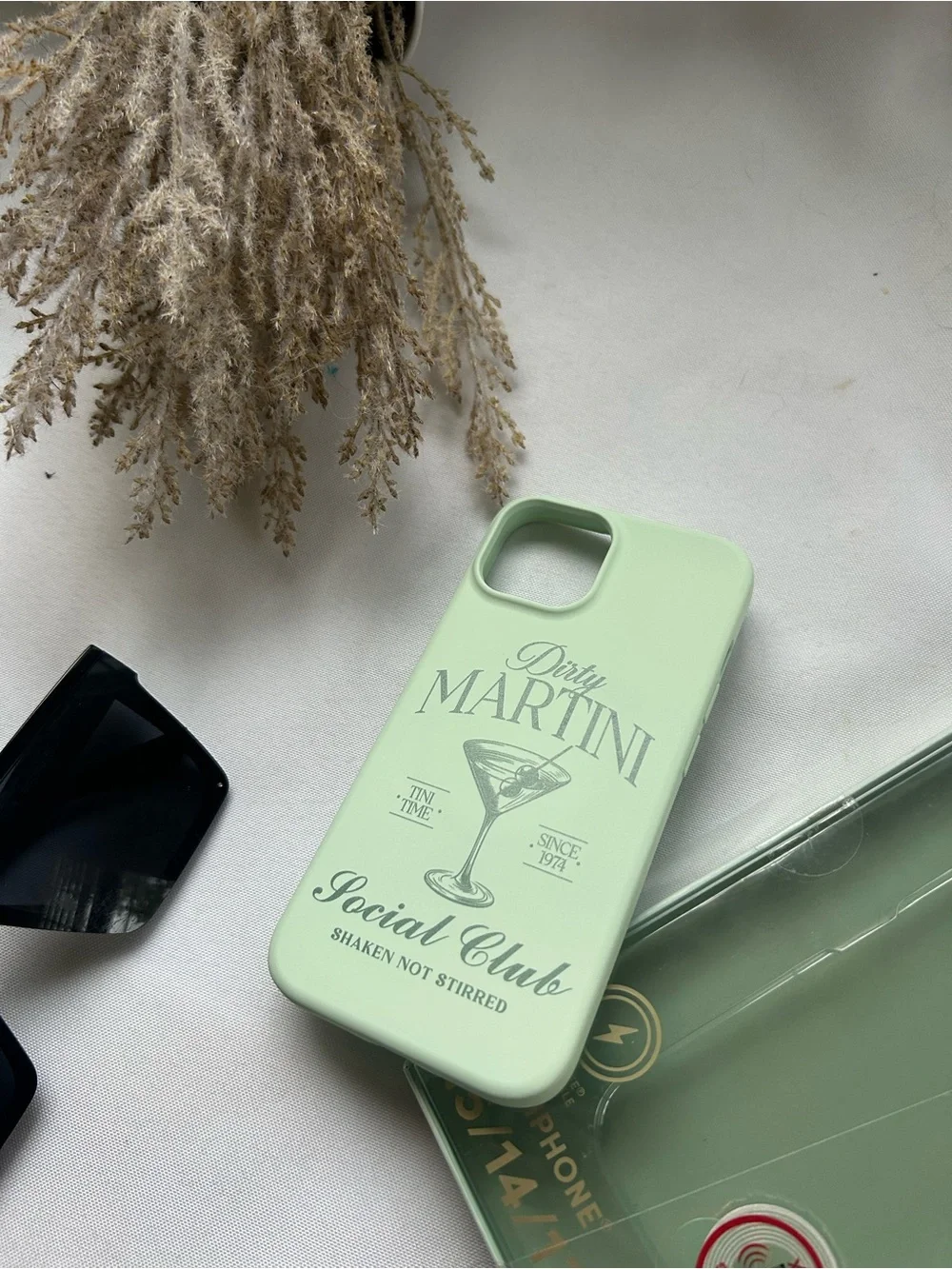 Dirty Martini Social Club iPhone Case - Mint Green new